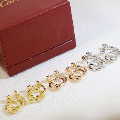 [Dawnora Jewelry]JUSTE NO DIAMOND DOUBLE EARRINGS
