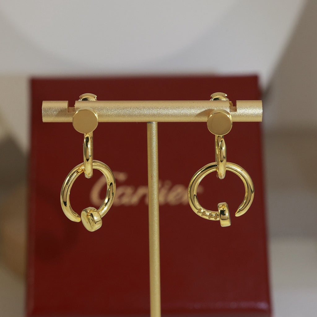 [Dawnora Jewelry]JUSTE NO DIAMOND DOUBLE EARRINGS