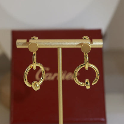 [Dawnora Jewelry]JUSTE NO DIAMOND DOUBLE EARRINGS