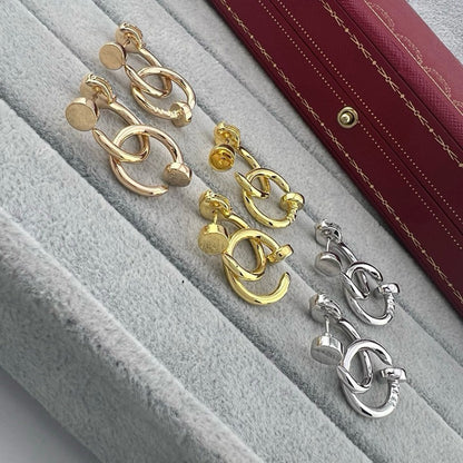 [Dawnora Jewelry]JUSTE NO DIAMOND DOUBLE EARRINGS
