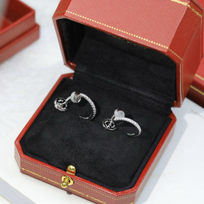 [Dawnora Jewelry]JUSTE FULL DIAMOND DOUBLE EARRINGS