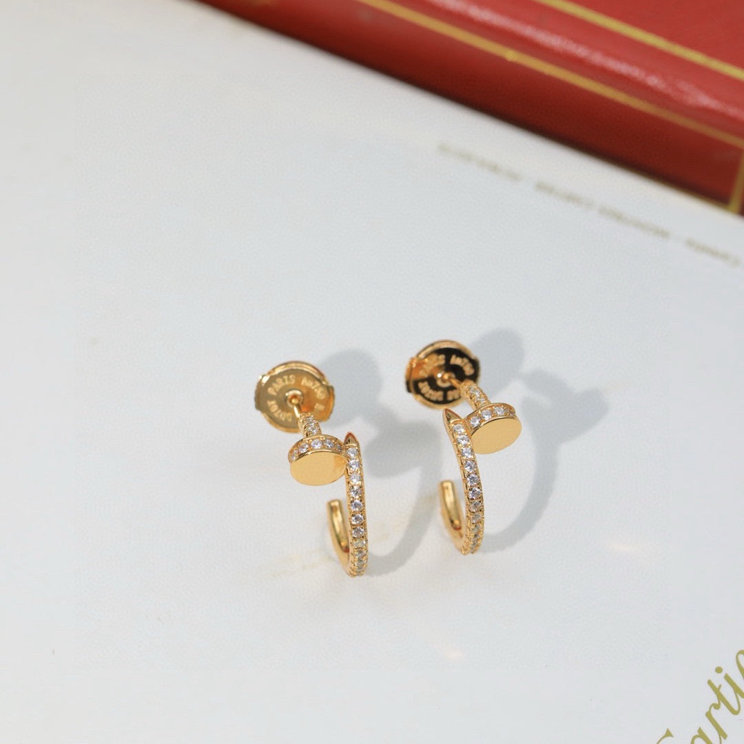 [Dawnora Jewelry]JUSTE FULL DIAMOND DOUBLE EARRINGS