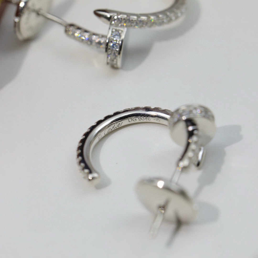 [Dawnora Jewelry]JUSTE FULL DIAMOND DOUBLE EARRINGS