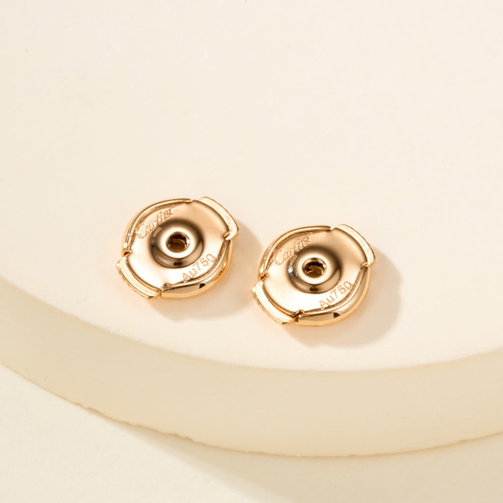 [Dawnora Jewelry]JUSTE HALF DIAMOND DOUBLE EARRINGS