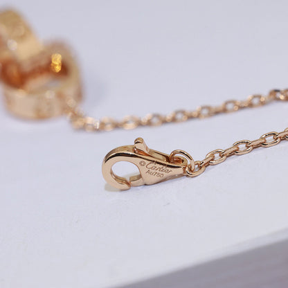 [Dawnora Jewelry]LOVE DOUBLE RING NECKLACE