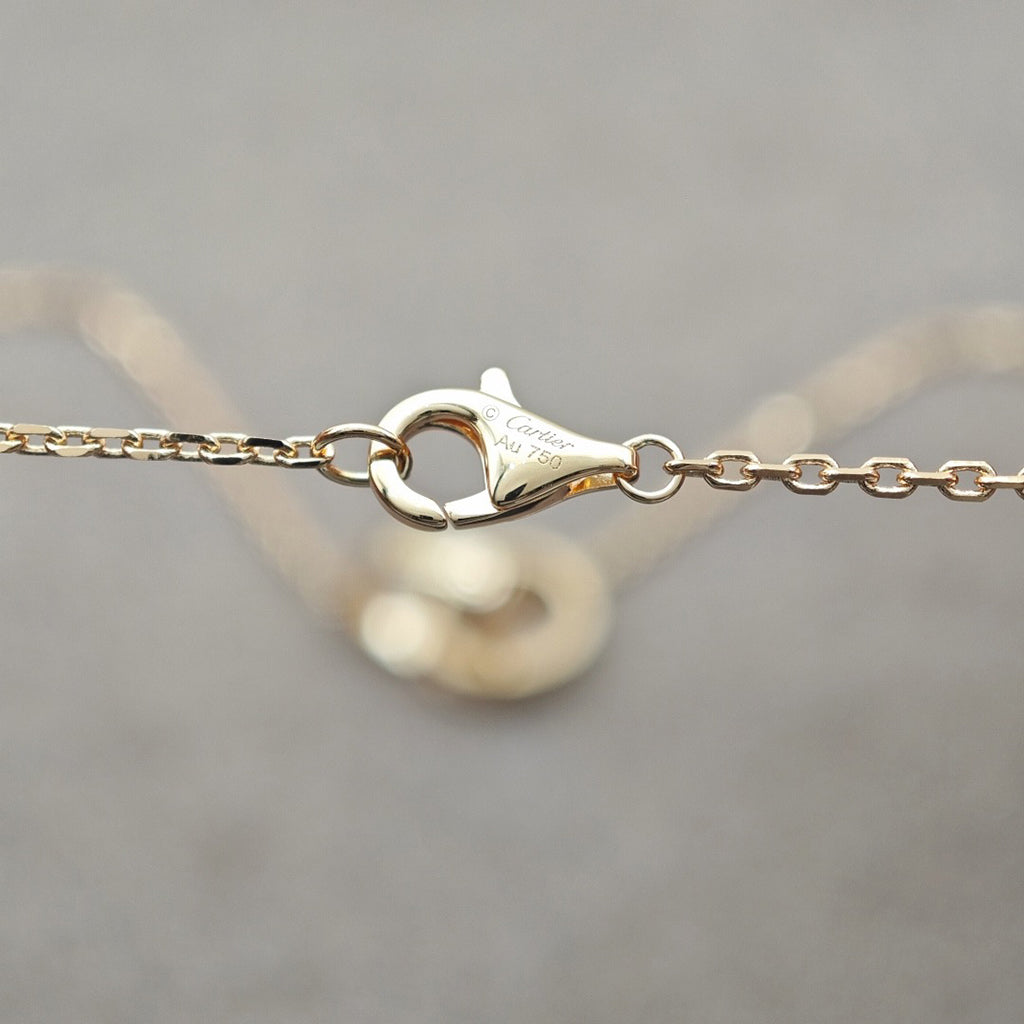 [Dawnora Jewelry]LOVE DOUBLE RING HALF DIAMOND NECKLACE