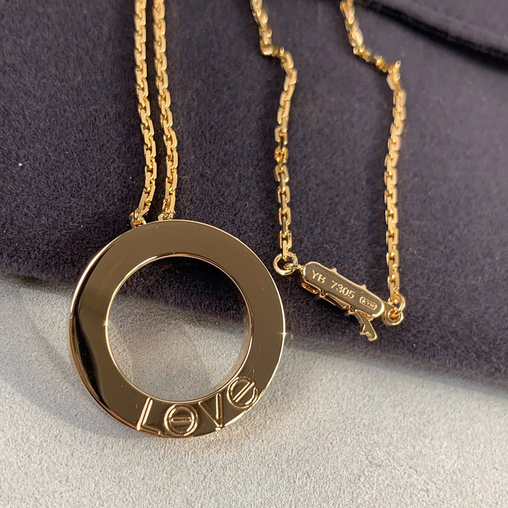 [Dawnora Jewelry]LOVE NECKLACE 16MM 3 DIAMONDS