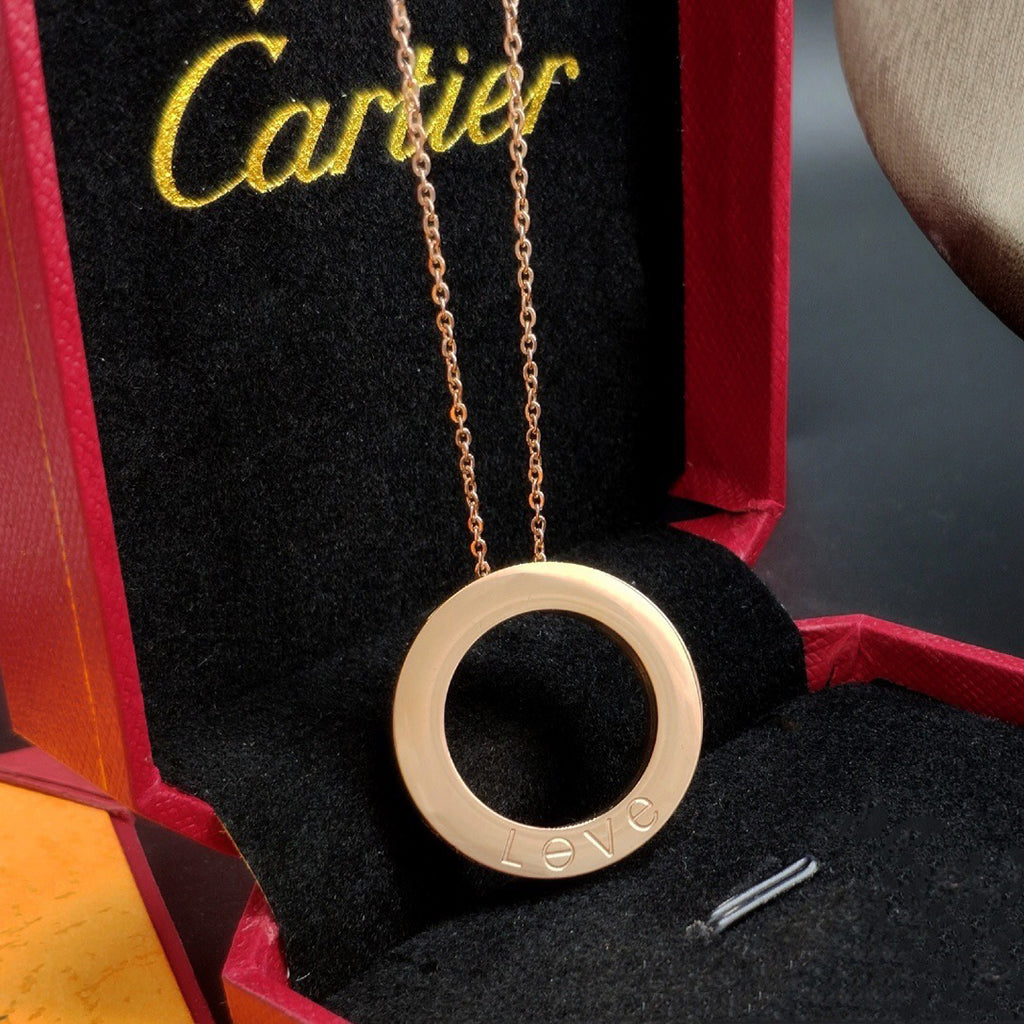 [Dawnora Jewelry]LOVE NECKLACE 16MM 3 DIAMONDS