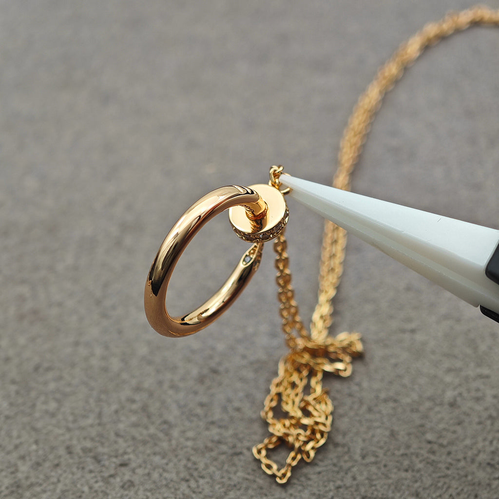 [Dawnora Jewelry]JUSTE NECKLACE HALF DIAMOND