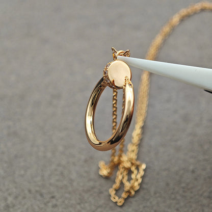 [Dawnora Jewelry]JUSTE NECKLACE HALF DIAMOND