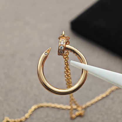 [Dawnora Jewelry]JUSTE NECKLACE HALF DIAMOND