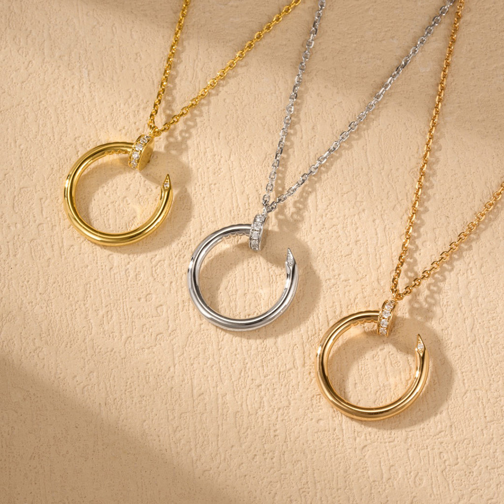[Dawnora Jewelry]JUSTE NECKLACE HALF DIAMOND