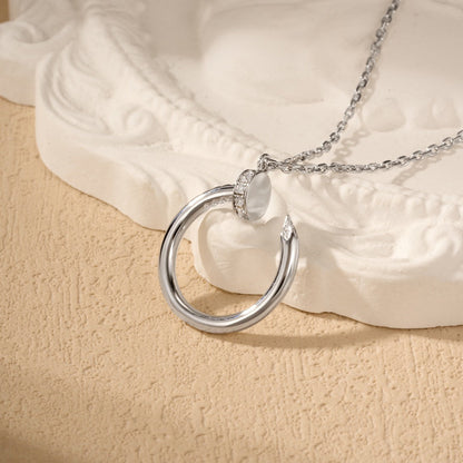 [Dawnora Jewelry]JUSTE NECKLACE HALF DIAMOND