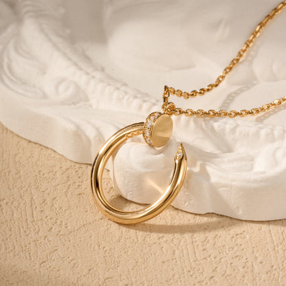 [Dawnora Jewelry]JUSTE NECKLACE HALF DIAMOND