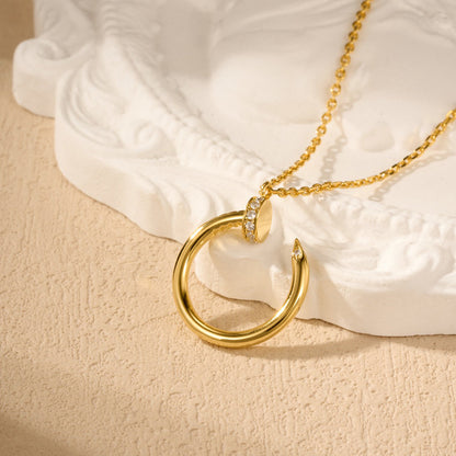 [Dawnora Jewelry]JUSTE NECKLACE HALF DIAMOND