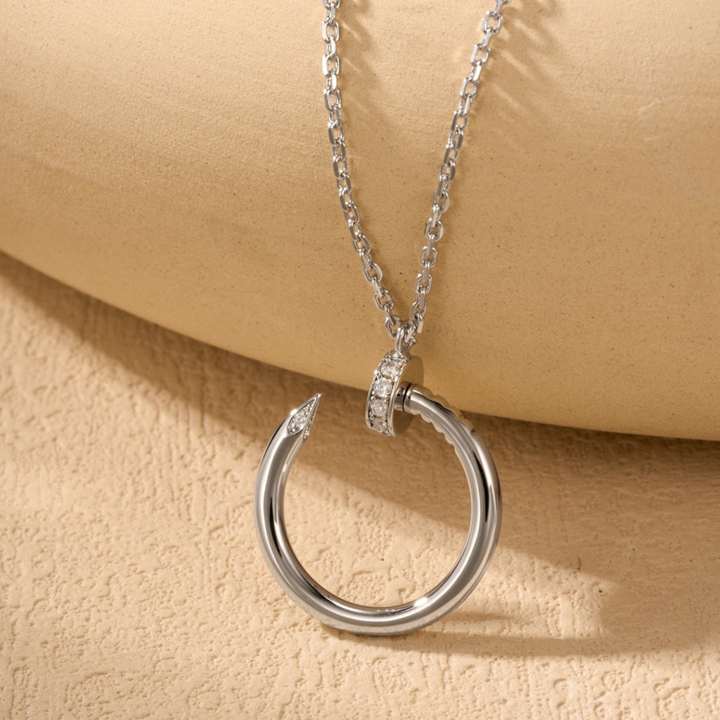 [Dawnora Jewelry]JUSTE NECKLACE HALF DIAMOND