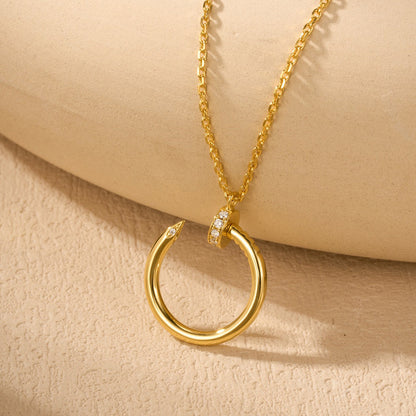 [Dawnora Jewelry]JUSTE NECKLACE HALF DIAMOND