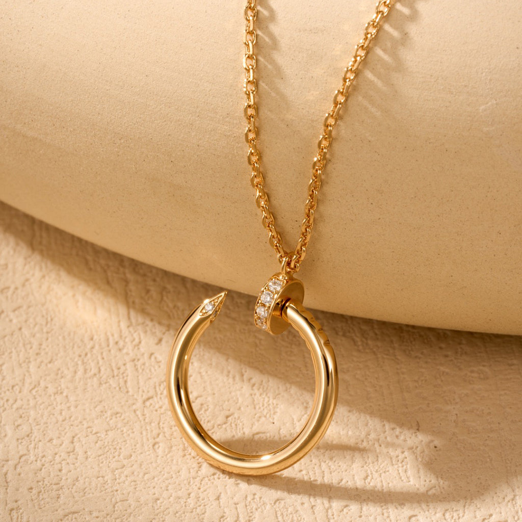 [Dawnora Jewelry]JUSTE NECKLACE HALF DIAMOND