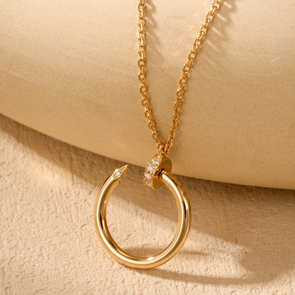 [Dawnora Jewelry]JUSTE NECKLACE HALF DIAMOND