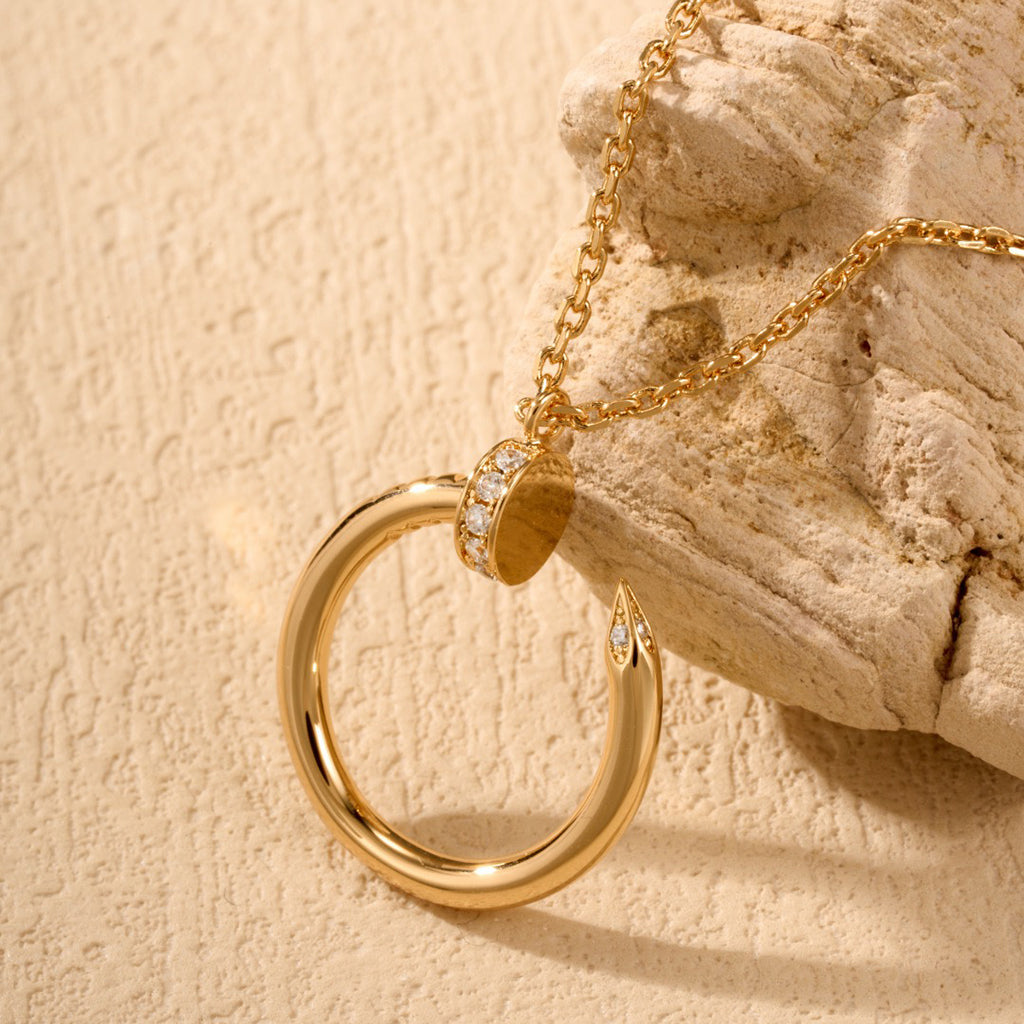 [Dawnora Jewelry]JUSTE NECKLACE HALF DIAMOND