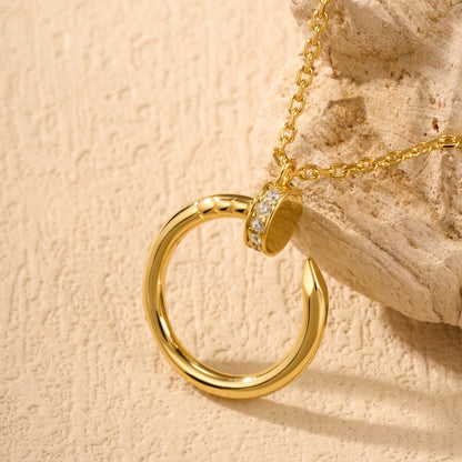 [Dawnora Jewelry]JUSTE NECKLACE HALF DIAMOND
