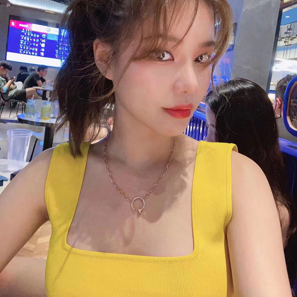 [Dawnora Jewelry]JUSTE NECKLACE FULL DIAMONDS