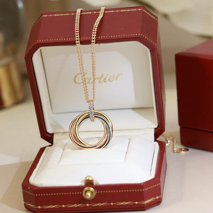[Dawnora Jewelry]TRINITY MEDIUM  DIAMONDS NECKLACE