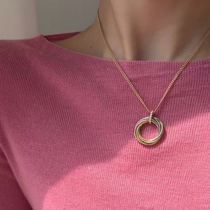 [Dawnora Jewelry]TRINITY MEDIUM  DIAMONDS NECKLACE