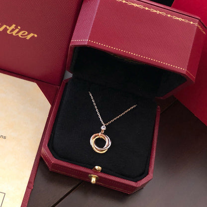 [Dawnora Jewelry]TRINITY  NECKLACE 1 DIAMOND