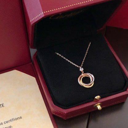 [Dawnora Jewelry]TRINITY  NECKLACE 1 DIAMOND
