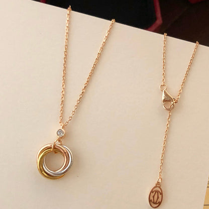 [Dawnora Jewelry]TRINITY  NECKLACE 1 DIAMOND