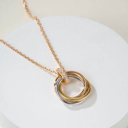 [Dawnora Jewelry]TRINITY MEDIUM  DIAMONDS NECKLACE