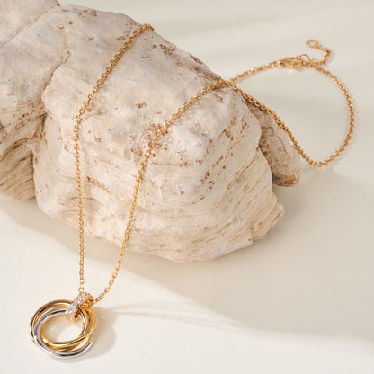[Dawnora Jewelry]TRINITY MEDIUM  DIAMONDS NECKLACE