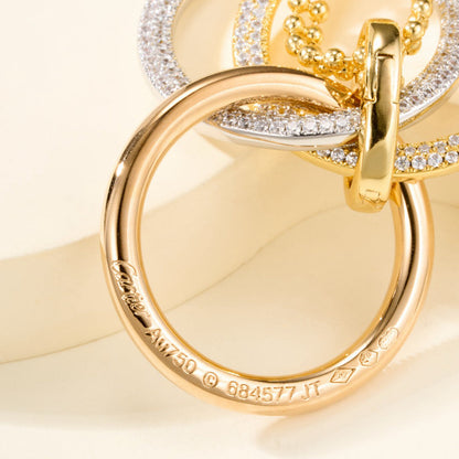 [Dawnora Jewelry]TRINITY LARGE FULL DIAMOND  NECKLACE
