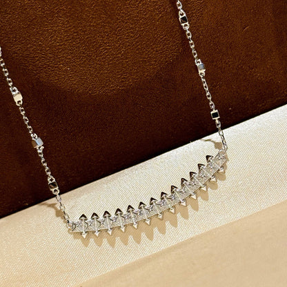 [Dawnora Jewelry]CLASH  SMALL FULL DIAMOND NECKLACE