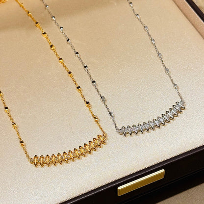 [Dawnora Jewelry]CLASH  SMALL FULL DIAMOND NECKLACE