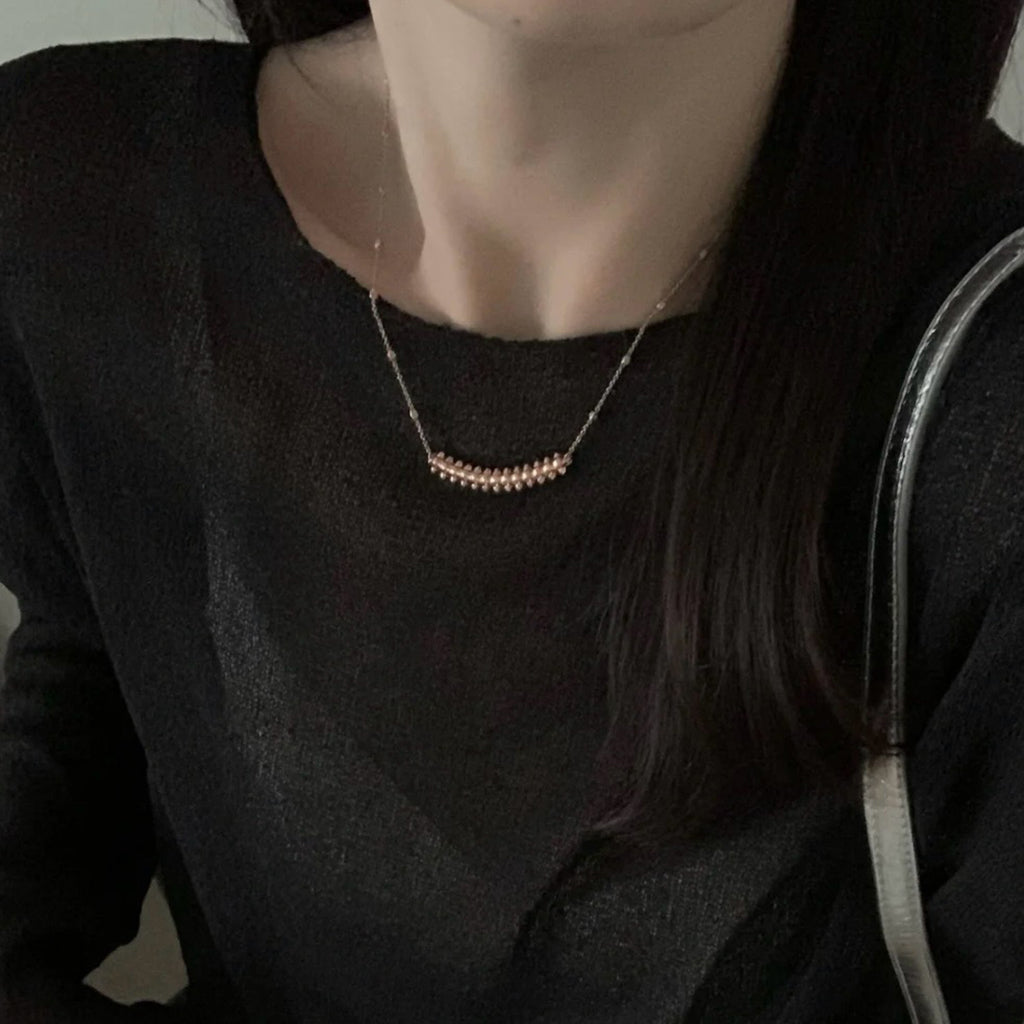 [Dawnora Jewelry]CLASH  SMALL FULL DIAMOND NECKLACE