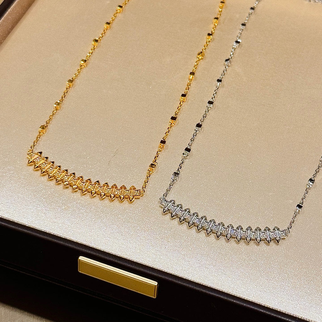 [Dawnora Jewelry]CLASH  SMALL FULL DIAMOND NECKLACE