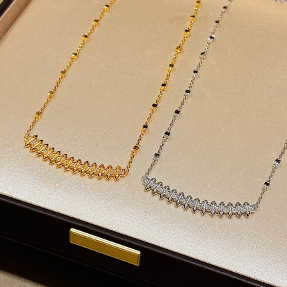[Dawnora Jewelry]CLASH  SMALL FULL DIAMOND NECKLACE