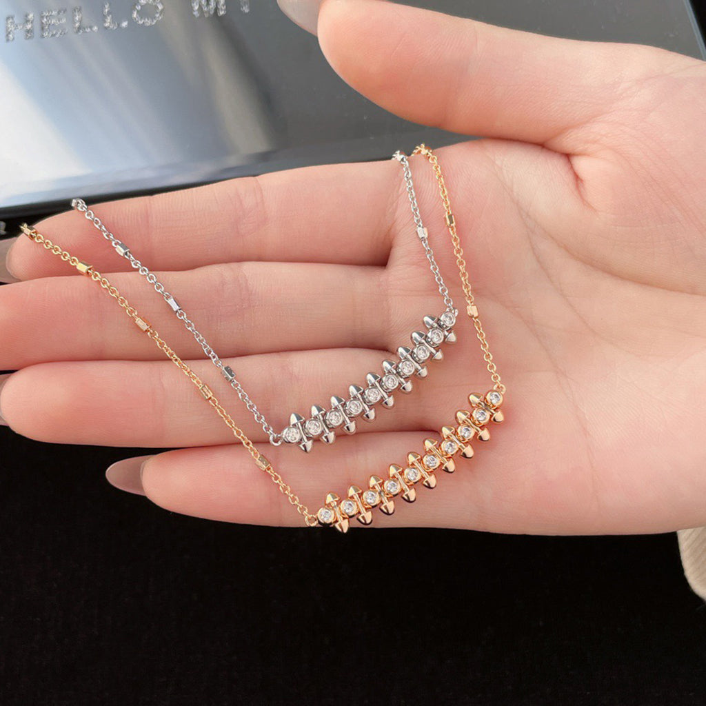 [Dawnora Jewelry]CLASH  MEDIUM DIAMOND NECKLACE