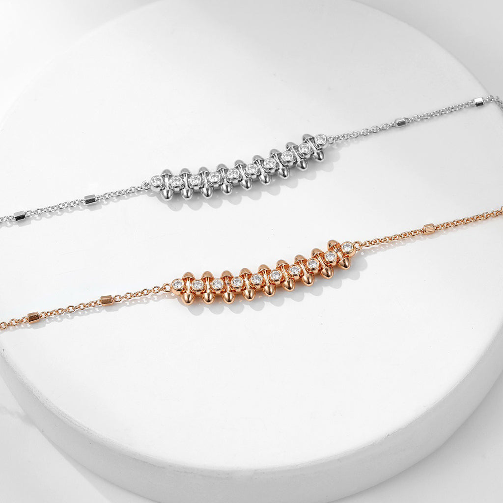 [Dawnora Jewelry]CLASH  MEDIUM DIAMOND NECKLACE