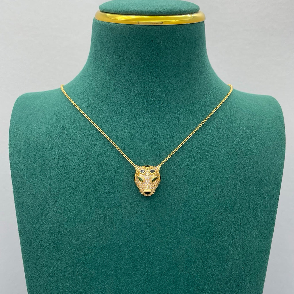 [Dawnora Jewelry]PANTHERE FULL DIAMOND NECKLACE