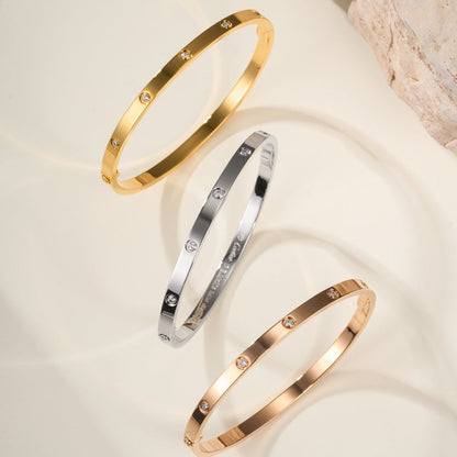 [Dawnora Jewelry]LOVE BRACELET 3.65MM 10 DIAMONDS