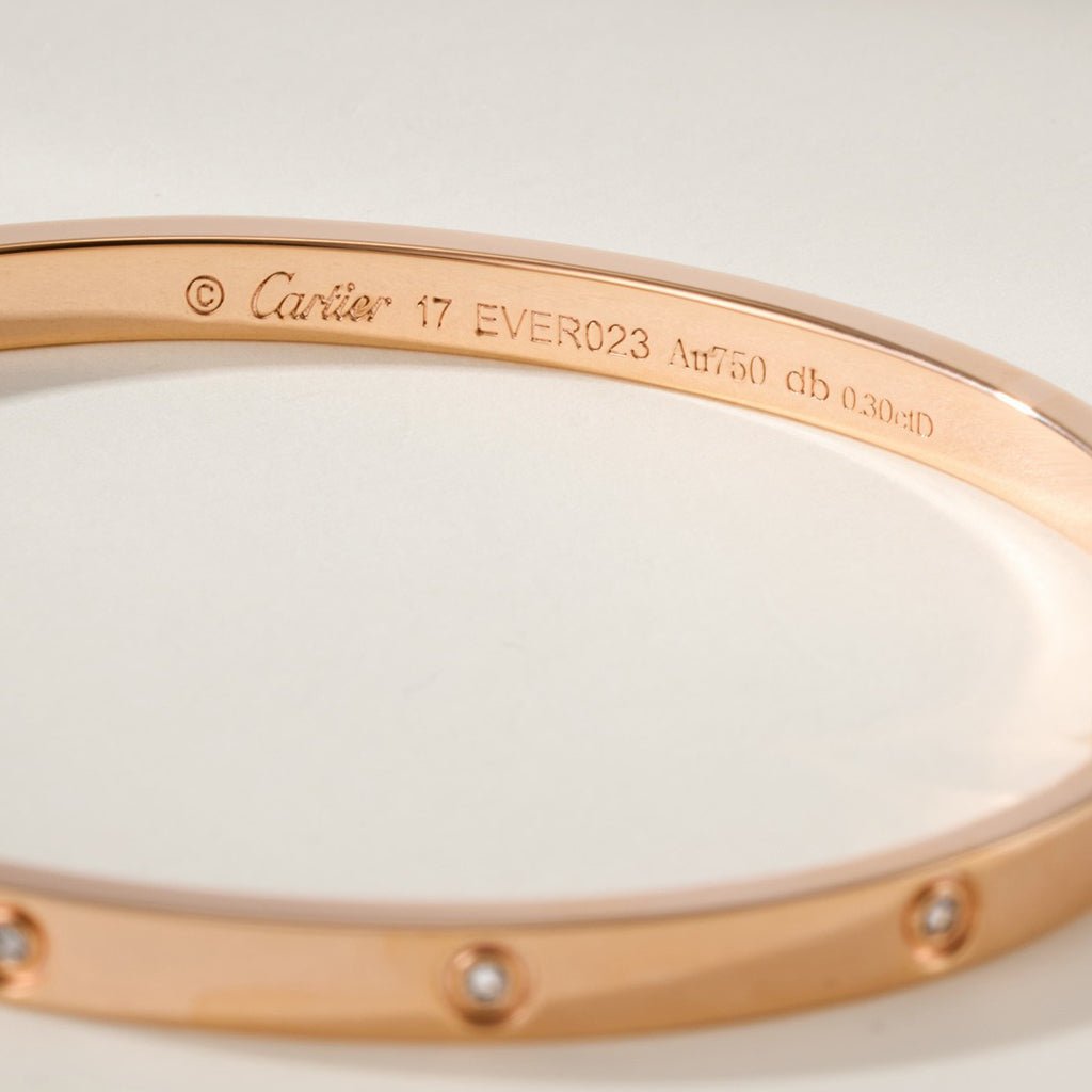 [Dawnora Jewelry]LOVE BRACELET 3.65MM 10 DIAMONDS