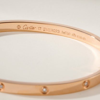 [Dawnora Jewelry]LOVE BRACELET 3.65MM 10 DIAMONDS