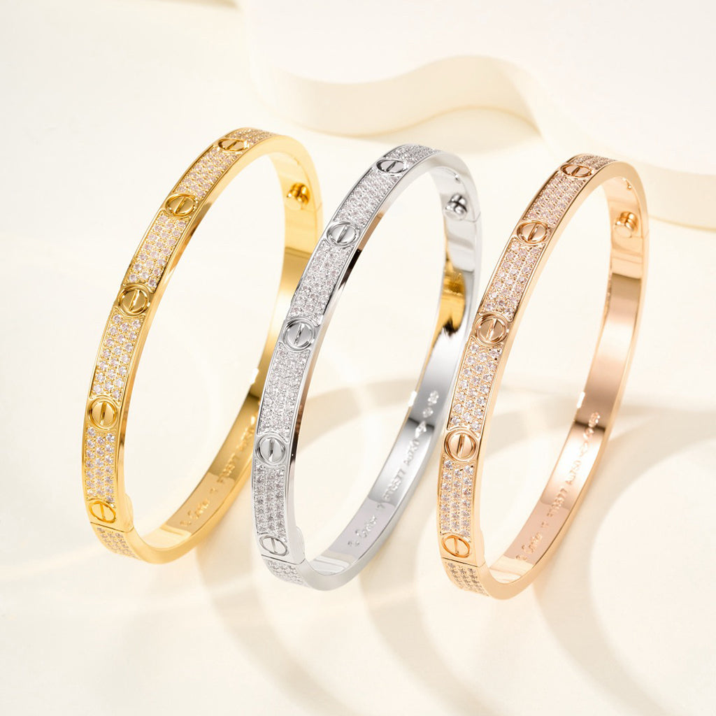 [Dawnora Jewelry]LOVE BRACELET 4.8MM DIAMOND-PAVED