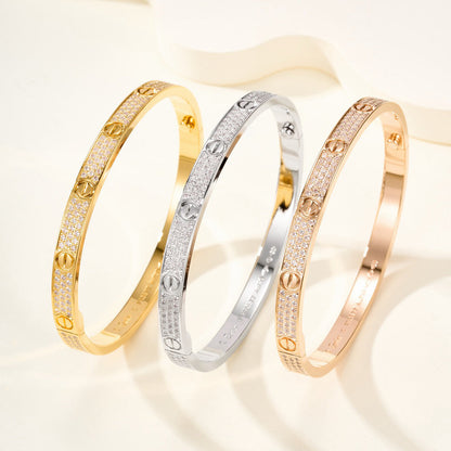 [Dawnora Jewelry]LOVE BRACELET 4.8MM DIAMOND-PAVED