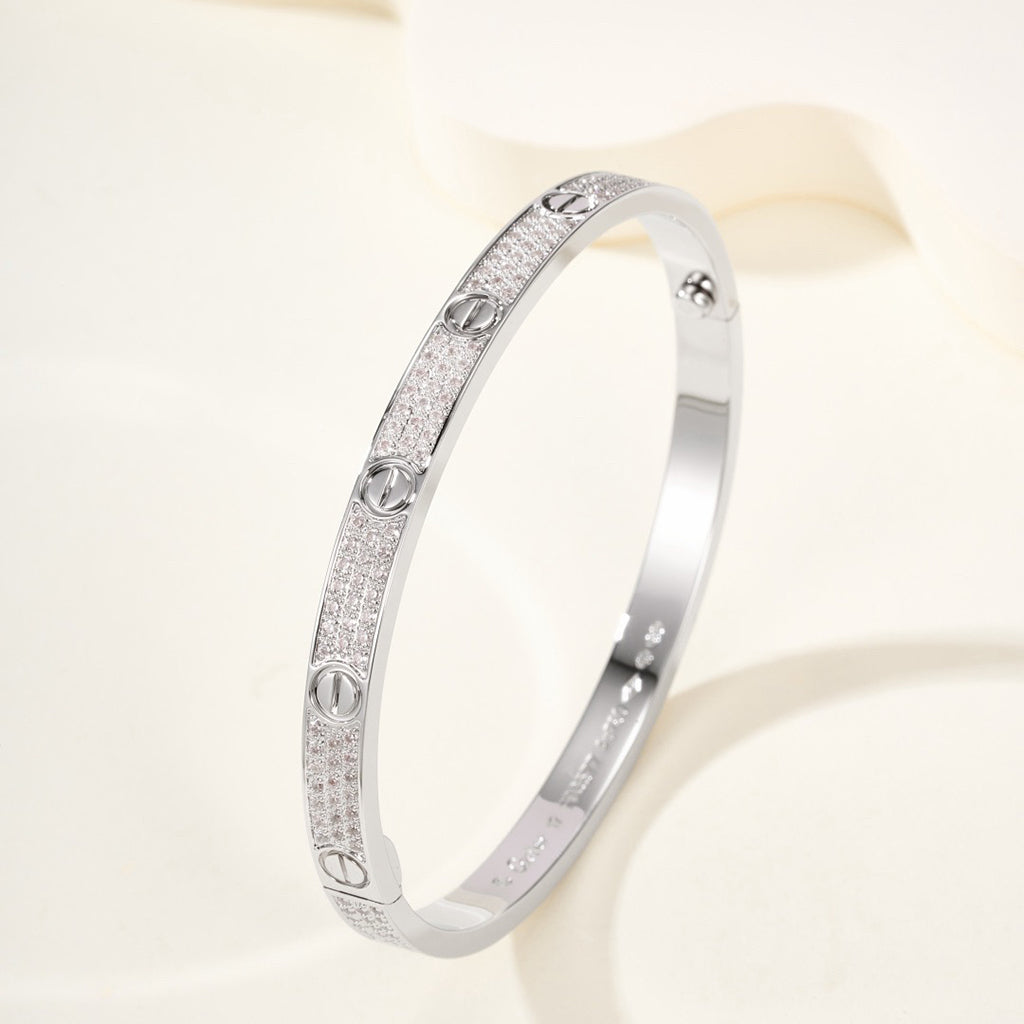 [Dawnora Jewelry]LOVE BRACELET 4.8MM DIAMOND-PAVED
