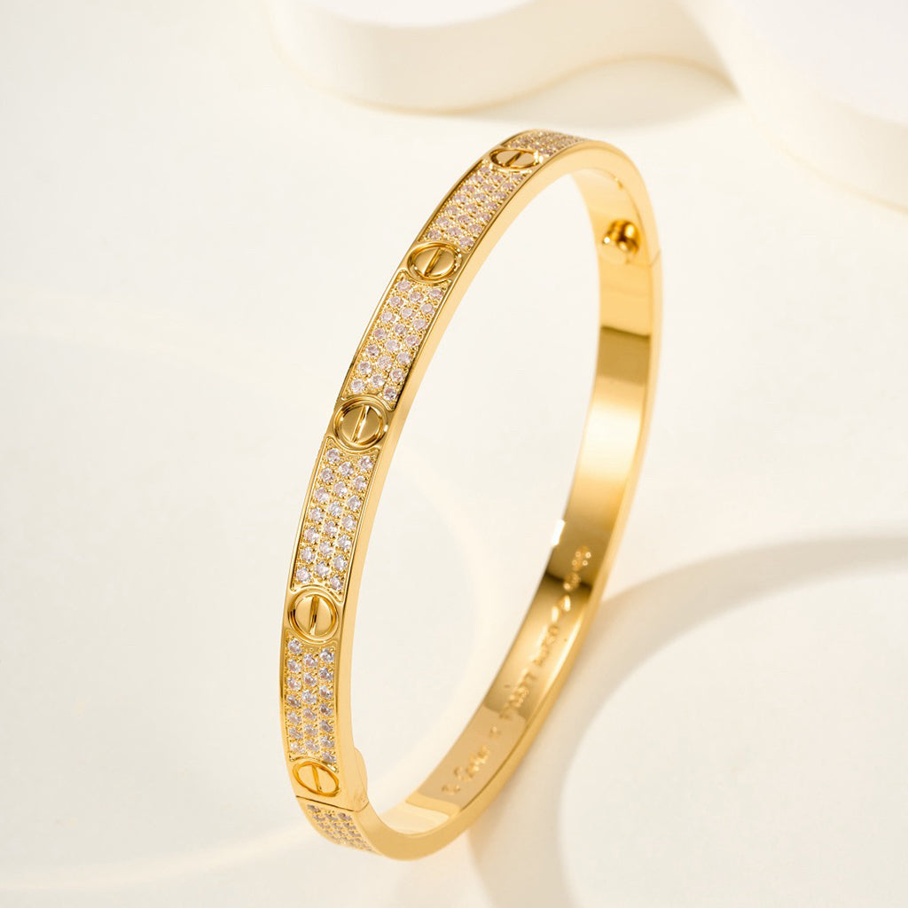 [Dawnora Jewelry]LOVE BRACELET 4.8MM DIAMOND-PAVED