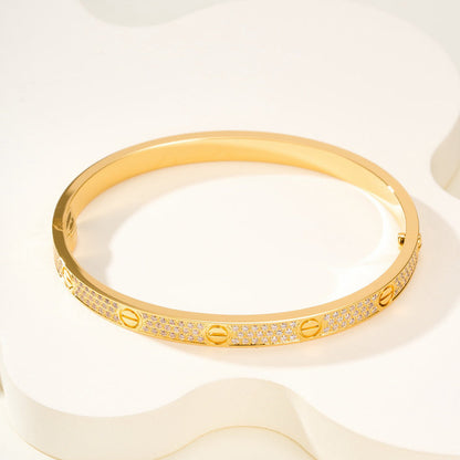 [Dawnora Jewelry]LOVE BRACELET 4.8MM DIAMOND-PAVED
